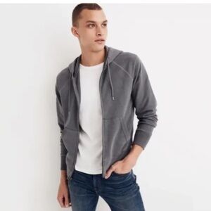 Madewell NWT Men's Gray Zip-Up Hoodie Sweatshirt Size Medium